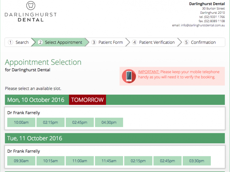 24/7 Online Dental Appointment Booking System